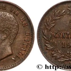ITALIE 1 Centesimo Victor Emmanuel III 1908 Rome fwo_890080 Monde Tendance