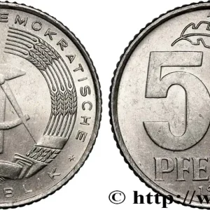 Tendance ALLEMAGNE RÉPUBLIQUE DÉMOCRATIQUE 50 Pfennig emblème de la RDA 1981 Berlin fwo_890092 Monde