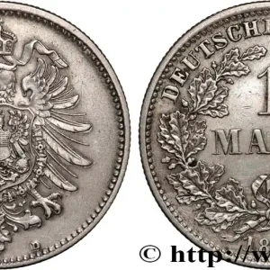 ALLEMAGNE 1 Mark Empire aigle impérial 2e type 1881 Munich - D fwo_890143 Monde Vente Flash