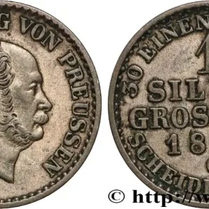 ALLEMAGNE - PRUSSE 1 Silbergroschen (1/30 Thaler) Guillaume 1869 Francfort - C fwo_890153 Monde Livraison Gratuite