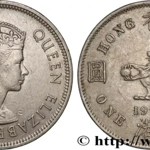 Fait Main HONG KONG 1 Dollar Elisabeth II couronnée 1973 fwo_890248 Monde