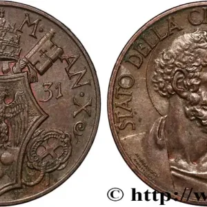 VATICAN ET ÉTATS PONTIFICAUX 10 Centesimi Pie XI an X 1931 Rome fwo_890252 Monde Dernier Modèle