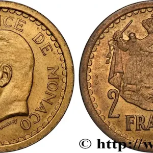 Vente Directe MONACO 2 Francs Louis II (1943) Paris fwo_890310 Monde