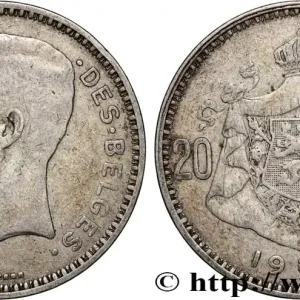BELGIQUE 20 Francs Albert Ier légende Française 1934 fwo_890334 Monde Prix Réduit