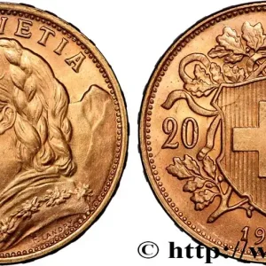 OR, PALLADIUM ET PLATINE INVESTISSEMENT 20 Francs or "Vreneli" 1949 Berne fwo_890382 Monde Meilleur Choix