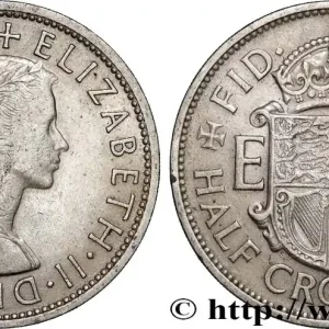 Pas Cher ROYAUME-UNI 1/2 Crown Élisabeth II 1958 fwo_890452 Monde