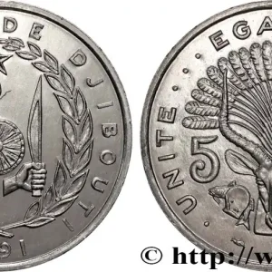 Meilleure Vente DJIBOUTI 5 Francs 1991 Paris fwo_749928 Monde