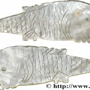 CHINE Jeton de jeu en nacre pisciforme XIXe fwo_783808 Monde Top Qualité