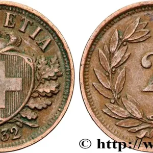 Expédié Aujourd’hui SUISSE 2 Centimes (Rappen) croix suisse 1932 Berne - B fwo_816152 Monde