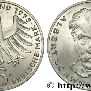 Meilleur Prix ALLEMAGNE 5 Mark Albert Schweitzer 1975 Karlsruhe fwo_823316 Monde