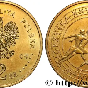 POLOGNE 2 Zlote aigle / XXVIIIe Jeux Olympiques Athènes 2004 Varsovie fwo_824667 Monde Usine Directe