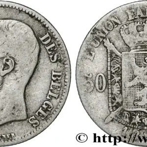 Quantité Limitée BELGIQUE 50 Centimes Léopold II légende française signature L WIENER 1886 Bruxelles fwo_847973 Monde