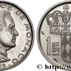 Prix Cassé MONACO 1 Franc Rainier III 1968 Paris fwo_849063 Monde