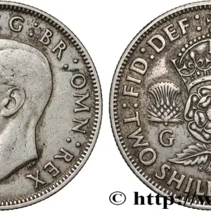 ROYAUME-UNI 1 Florin (2 Shillings) Georges VI 1943 fwo_854137 Monde En Vogue