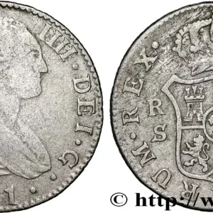 ESPAGNE 2 Reales Charles IV 1801 Séville fwo_856535 Monde Nouvel Arrivage