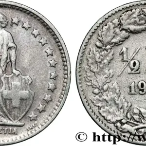 Artisanat SUISSE 1/2 Franc Helvetia 1921 Berne - B fwo_868776 Monde