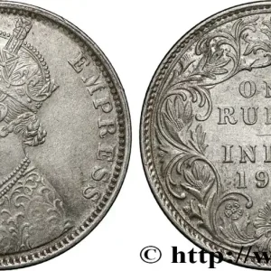 INDES BRITANNIQUES 1 Rupee (Roupie) Victoria 1901 Bombay fwo_870093 Monde Pas Cher