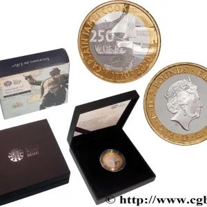 ROYAUME-UNI 2 Pounds Proof 250e Anniversaire du voyage de James Cook 2020 fwo_870798 Monde Promotion