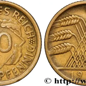 ALLEMAGNE 10 Reichspfennig gerbe de blé 1925 Munich - D fwo_872337 Monde Premium