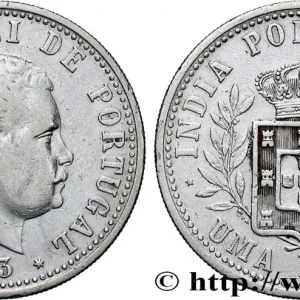 INDE PORTUGAISE 1 Rupia Charles Ier (Carlos) 1903 fwo_877465 Monde Populaire