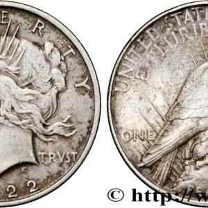 ÉTATS-UNIS D'AMÉRIQUE 1 Dollar Peace 1922 Denver fwo_879636 Monde Remise