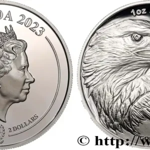 ARGENT D'INVESTISSEMENT 1 Oz - 2 Dollars Proof Aigle Royal 2023 fwo_883626 Monde Réduction
