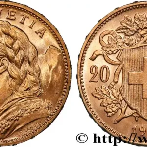 OR, PALLADIUM ET PLATINE INVESTISSEMENT 20 Francs "Vreneli" 1915 Berne fwo_884434 Monde Offre Du Jour
