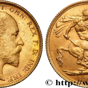 Gros Lot OR, PALLADIUM ET PLATINE INVESTISSEMENT 1 Souverain Edouard VII 1908 Sydney fwo_884541 Monde