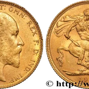 Bon Marché OR, PALLADIUM ET PLATINE INVESTISSEMENT 1 Souverain Edouard VII 1908 Melbourne fwo_884554 Monde