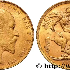 OR, PALLADIUM ET PLATINE INVESTISSEMENT 1 Souverain Edouard VII 1909 Perth fwo_884570 Monde Expédié Aujourd’hui