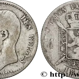 BELGIQUE 1 Franc Léopold II légende française 1867 fwo_884857 Monde Satisfait Ou Remboursé