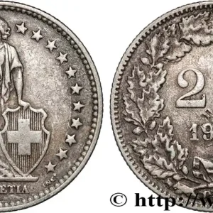 Seulement Aujourd’hui SUISSE 2 Francs Helvetia 1920 Berne fwo_885558 Monde