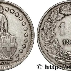 Haute Qualité SUISSE 1 Franc Helvetia 1908 Berne fwo_887205 Monde