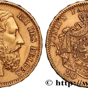 Premium OR, PALLADIUM ET PLATINE INVESTISSEMENT 20 Francs Léopold II 1871 Bruxelles fwo_887780 Monde