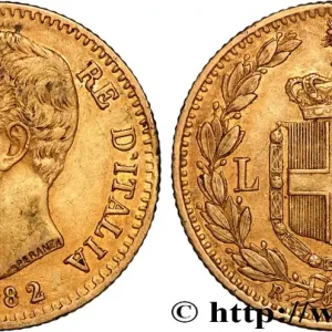 OR, PALLADIUM ET PLATINE INVESTISSEMENT 20 Lire Umberto Ier 1882 Rome fwo_887785 Monde Bon Plan