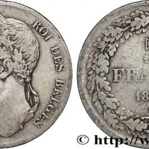 BELGIQUE 5 Francs Léopold Ier 1833 fwo_888556 Monde Petit Prix