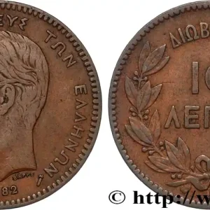 GRÈCE 10 Lepta Georges Ier 1882 Paris fwo_889071 Monde Prix Cassé