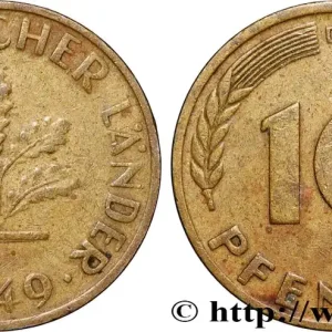 Bon Plan ALLEMAGNE 10 Pfennig “Bank deutscher Länder” 1949 Munich - D fwo_889571 Monde