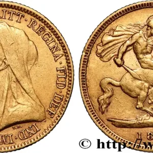 OR, PALLADIUM ET PLATINE INVESTISSEMENT 1/2 Souverain Victoria 1894 Londres fwo_890324 Monde Vente Flash