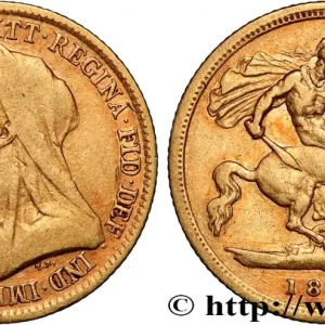 OR, PALLADIUM ET PLATINE INVESTISSEMENT 1/2 Souverain Victoria “Old Head” 1893 Londres fwo_890328 Monde Gros Lot