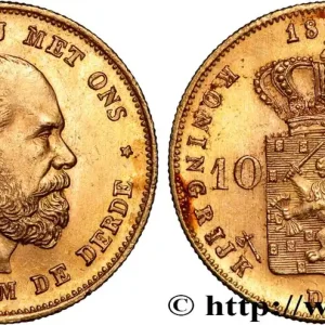 Promotion Saisonnière OR, PALLADIUM ET PLATINE INVESTISSEMENT 10 Gulden Guillaume III, 1e type 1875 Utrecht fwo_890339 Monde