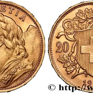 OR, PALLADIUM ET PLATINE INVESTISSEMENT 20 Francs or "Vreneli" 1927 Berne fwo_890377 Monde Super Prix