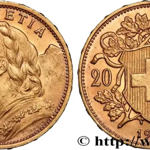 OR, PALLADIUM ET PLATINE INVESTISSEMENT 20 Francs or "Vreneli" 1927 Berne fwo_890379 Monde Pas Cher