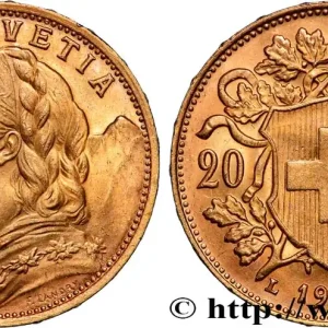 OR, PALLADIUM ET PLATINE INVESTISSEMENT 20 Francs "Vreneli" 1935 Berne fwo_890390 Monde Vente Flash