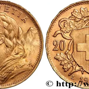 OR, PALLADIUM ET PLATINE INVESTISSEMENT 20 Francs "Vreneli" 1935 Berne fwo_890406 Monde Artisanat