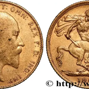 Pas Cher OR, PALLADIUM ET PLATINE INVESTISSEMENT 1 Souverain Edouard VII 1906 Londres fwo_890425 Monde