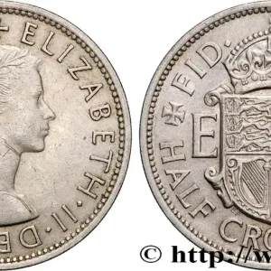 ROYAUME-UNI 1/2 Crown Élisabeth II 1959 fwo_890453 Monde Nouvel Arrivage