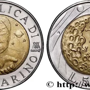 Produit De Marque SAINT-MARIN 500 Lire enfant de l’univers / exploration de la lune 1999 Rome fwo_890660 Monde