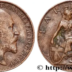 ROYAUME-UNI 1 Farthing Edouard VII / Britannia 1908 fwo_891429 Monde Satisfait Ou Remboursé