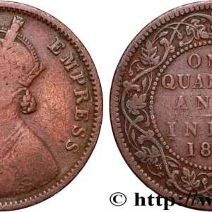INDES BRITANNIQUES 1/4 Anna Victoria 1884 Bombay fwo_891999 Monde Must-Have